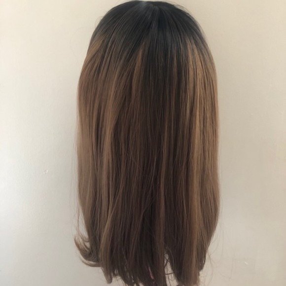 Dark Root Brown Hair With Bangs - Picture 6 of 8